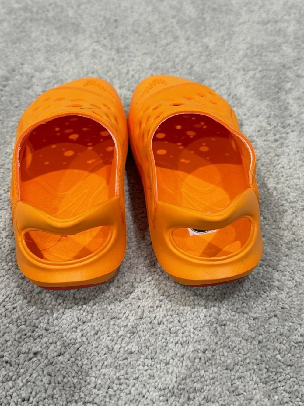 Nike Kids Orange Slip-On Vented Clog Sandals